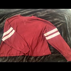 Hollister Maroon Crop Longsleeve